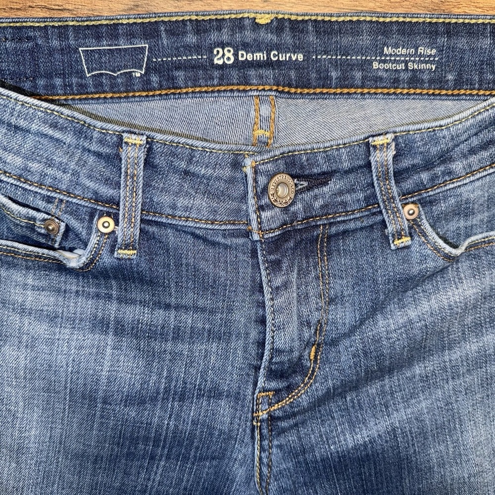 Levi's Women's Size 28 Demi Curve Modern Rise Bootcut Skinny - Picture 4 of 10